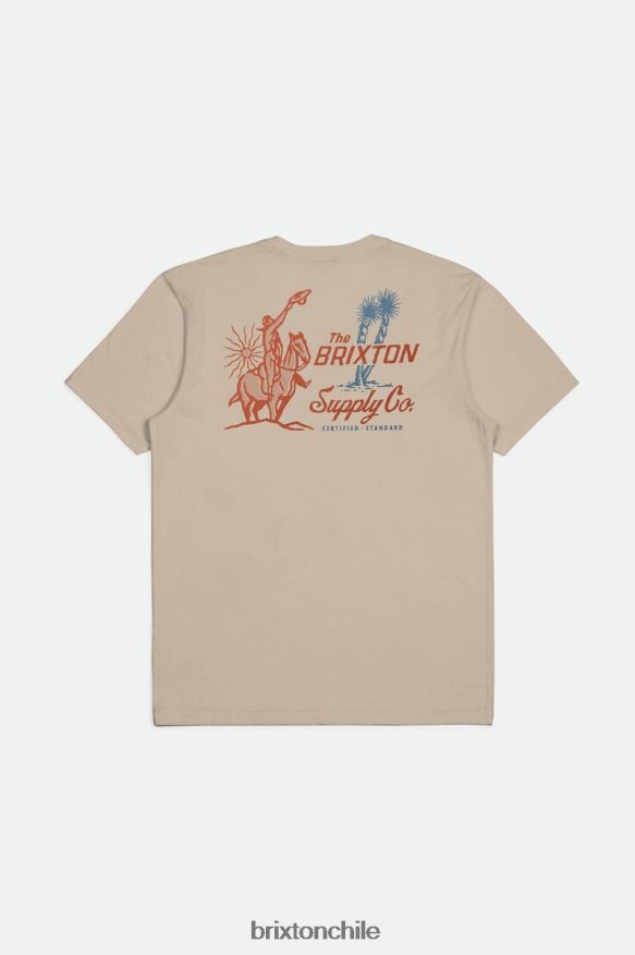Brixton hombres austin s/s camiseta entallada P0BX2835 vestir humo gris