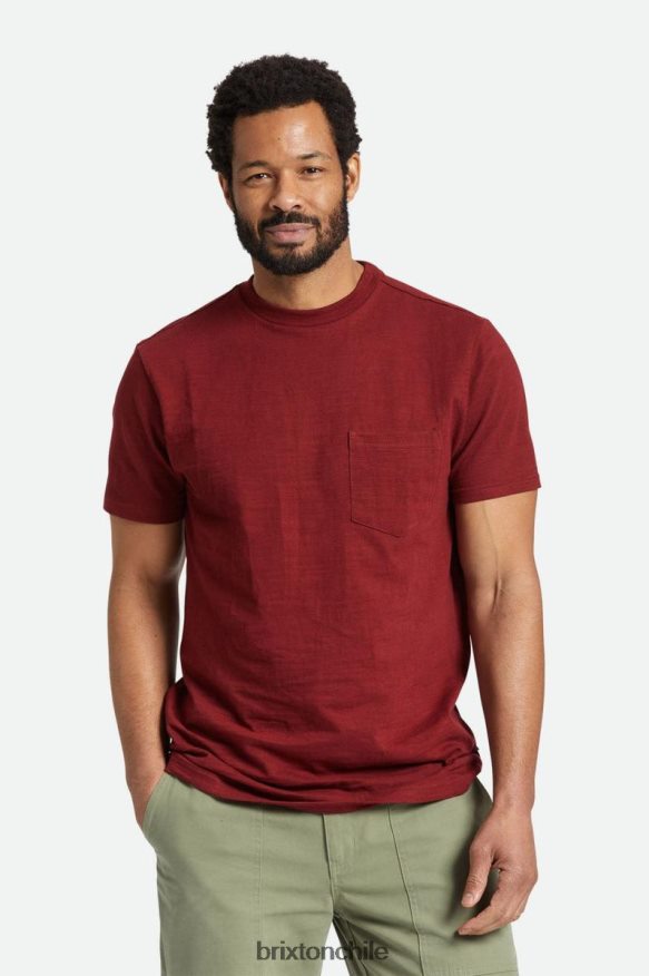 Brixton hombres camiseta basica flameada s/s con bolsillo P0BX28104 vestir baya de la isla
