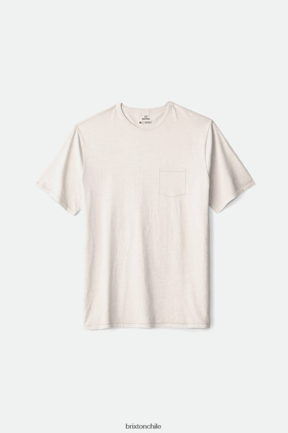 Brixton hombres camiseta de algodón prémium con bolsillo s/s P0BX2867 vestir blanco