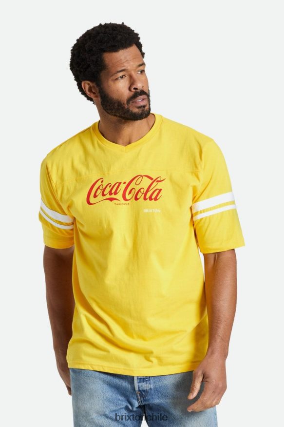 Brixton hombres camiseta de fútbol clásica de coca-cola P0BX28112 vestir amarillo