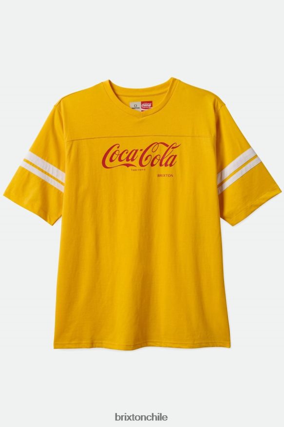 Brixton hombres camiseta de fútbol clásica de coca-cola P0BX28112 vestir amarillo