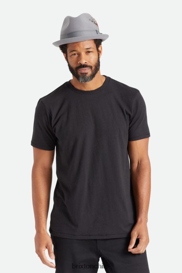 Brixton hombres camiseta de sastre de algodón prémium s/s P0BX2851 vestir negro