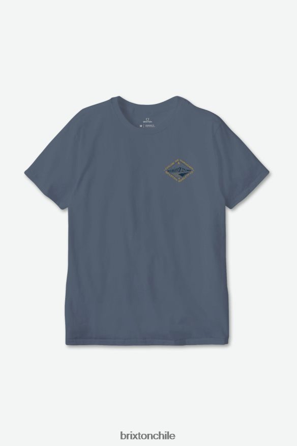 Brixton hombres camiseta estándar apalachin s/s P0BX28114 vestir pedernal azul