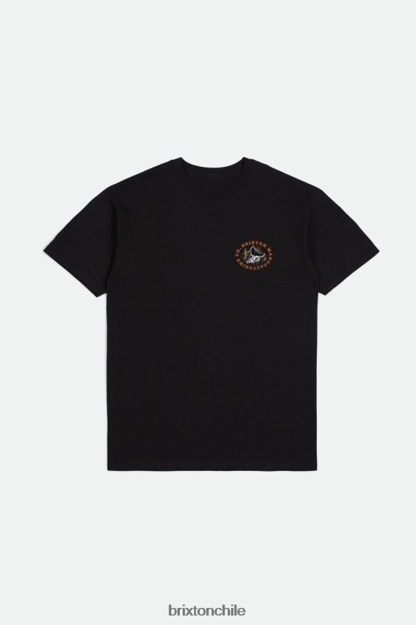 Brixton hombres camiseta estándar croslin s/s P0BX2841 vestir negro