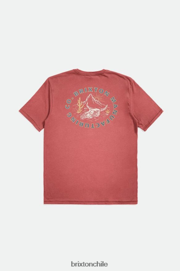 Brixton hombres camiseta estándar croslin s/s P0BX2842 vestir cedro polvoriento