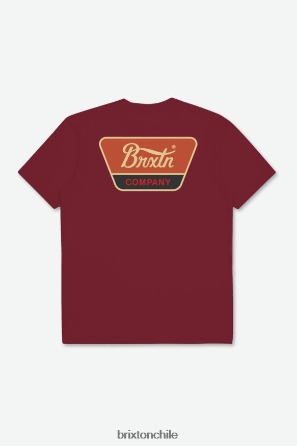 Brixton hombres camiseta estándar linwood s/s P0BX2863 vestir baya de la isla/naranja paraíso/carbón