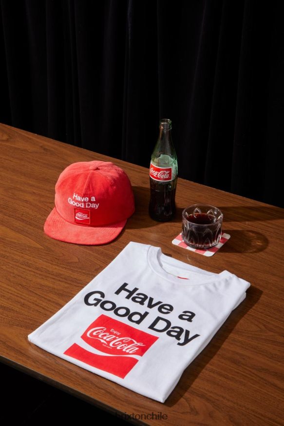 Brixton hombres coca-cola good day s/s camiseta a medida P0BX2876 vestir blanco