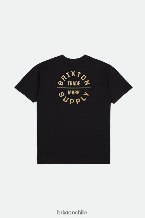 Brixton hombres juramento v s/s camiseta estándar P0BX2829 vestir excedente negro/paja/oliva