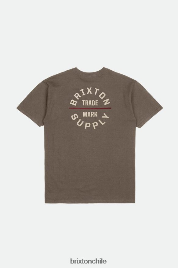 Brixton hombres juramento v s/s camiseta estándar P0BX2830 vestir tierra oscura/gorra blanca/baya de la isla