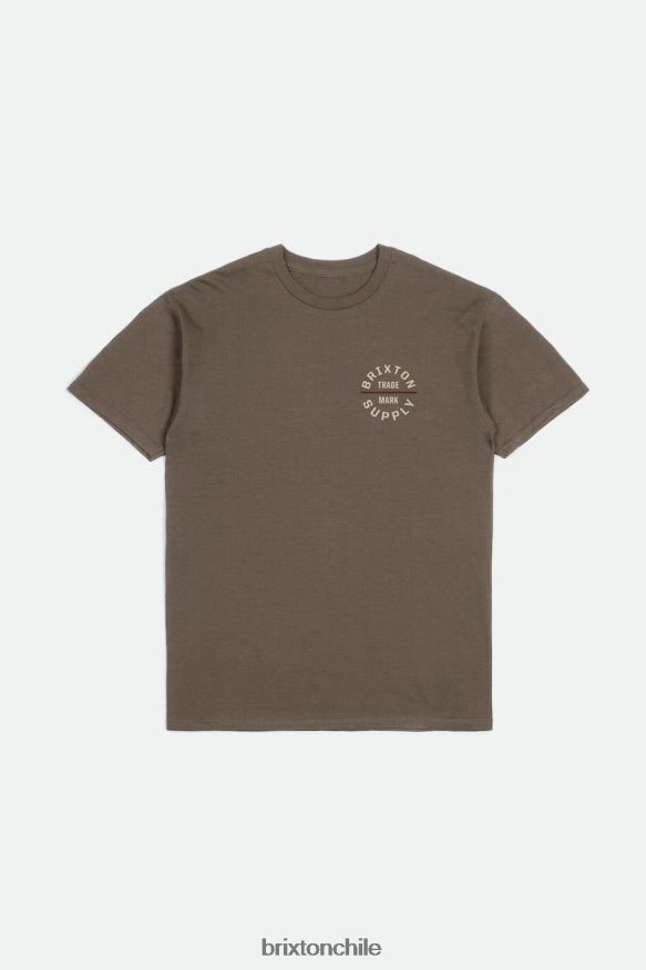 Brixton hombres juramento v s/s camiseta estándar P0BX2830 vestir tierra oscura/gorra blanca/baya de la isla