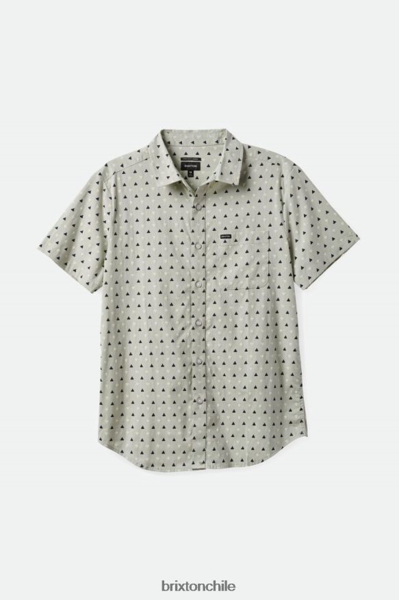 Brixton hombres carta impresión s / s tejido P0BX287 vestir gris mineral/azul marino lavado/blanco hueso