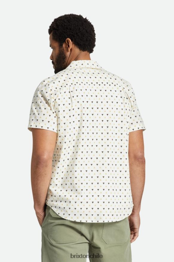 Brixton hombres carta impresión s / s tejido P0BX288 vestir blanco roto/paja/tierra oscura