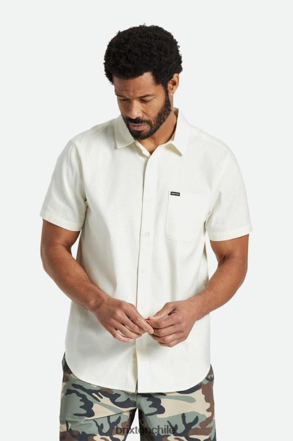 Brixton hombres charter oxford s / s tejido P0BX2812 vestir blanquecino