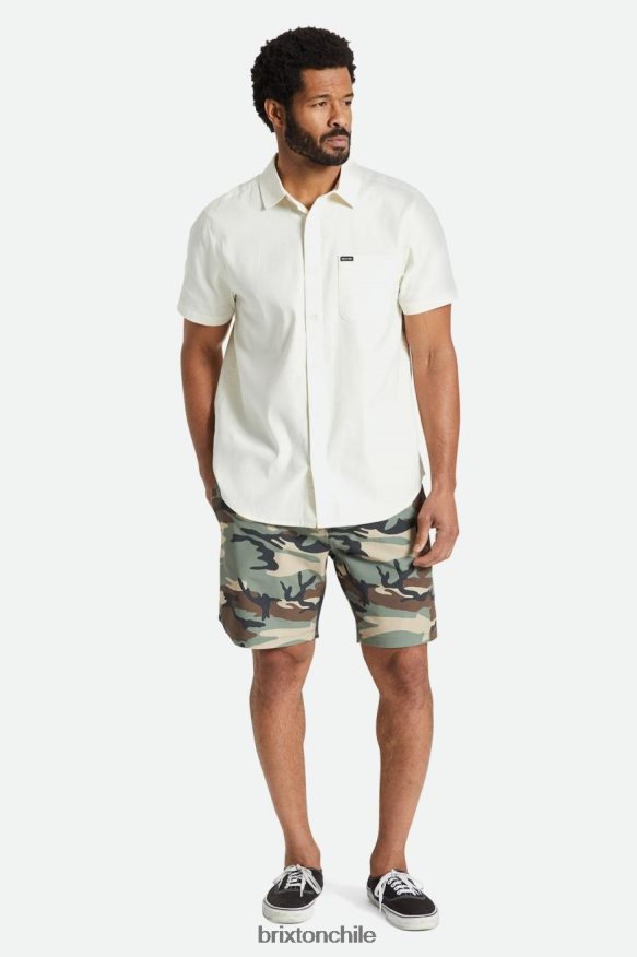 Brixton hombres charter oxford s / s tejido P0BX2812 vestir blanquecino