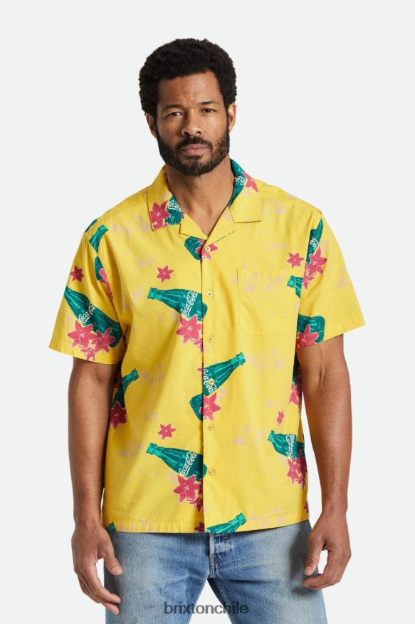 Brixton hombres coca-cola bunker s/s tejido P0BX2824 vestir amarillo