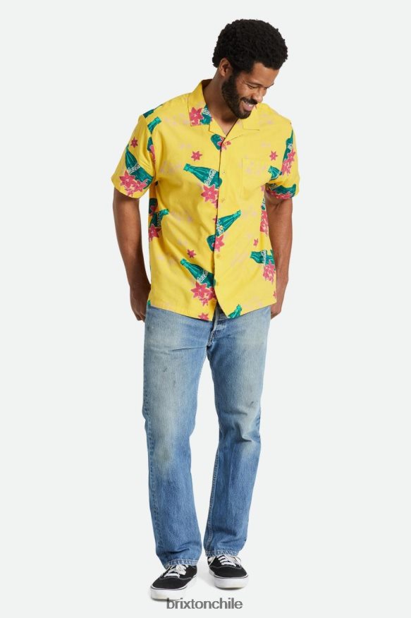 Brixton hombres coca-cola bunker s/s tejido P0BX2824 vestir amarillo