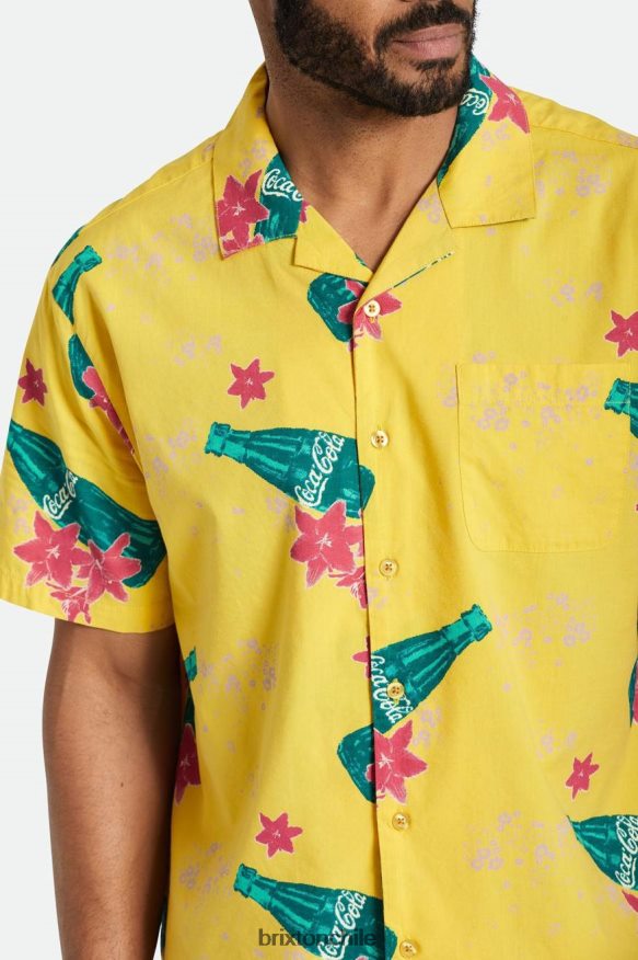 Brixton hombres coca-cola bunker s/s tejido P0BX2824 vestir amarillo