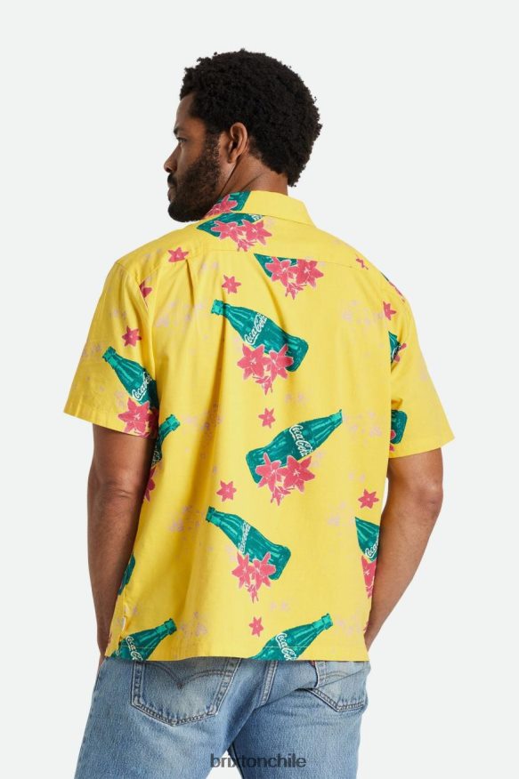 Brixton hombres coca-cola bunker s/s tejido P0BX2824 vestir amarillo