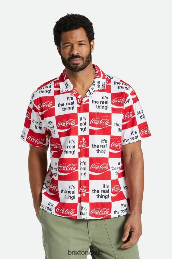 Brixton hombres coca-cola bunker s/s tejido P0BX2825 vestir blanco