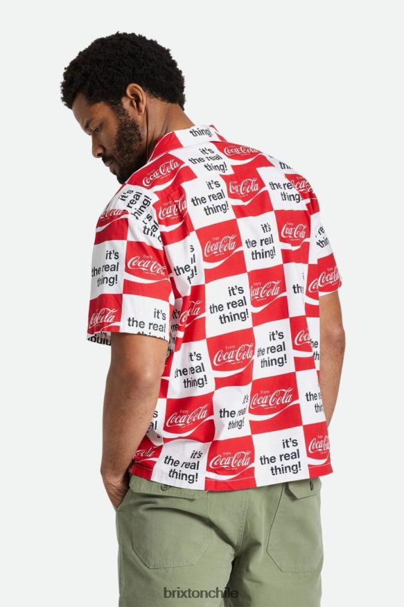 Brixton hombres coca-cola bunker s/s tejido P0BX2825 vestir blanco