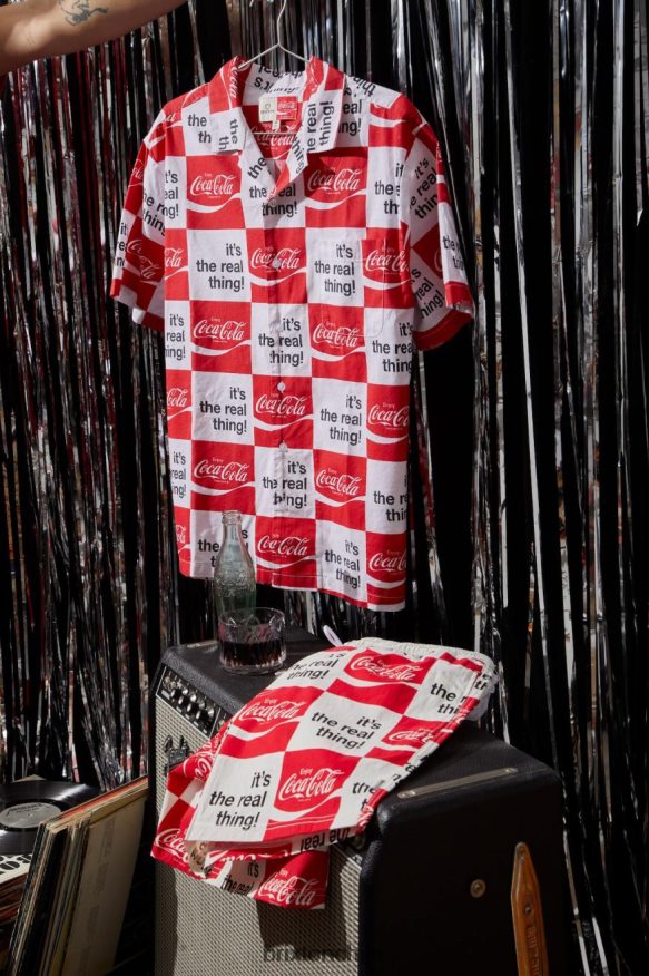 Brixton hombres coca-cola bunker s/s tejido P0BX2825 vestir blanco