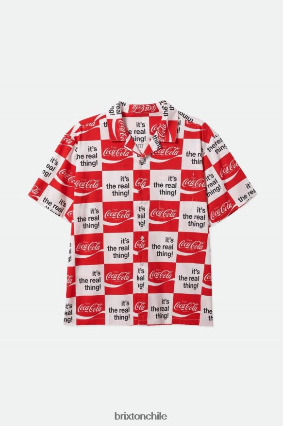 Brixton hombres coca-cola bunker s/s tejido P0BX2825 vestir blanco