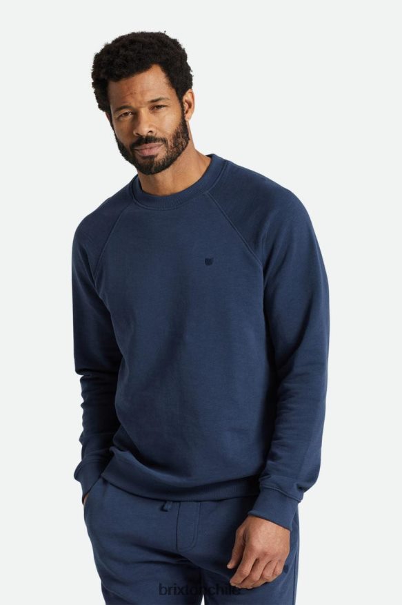 Brixton hombres equipo de terry francés slub P0BX28136 vestir azul marino lavado