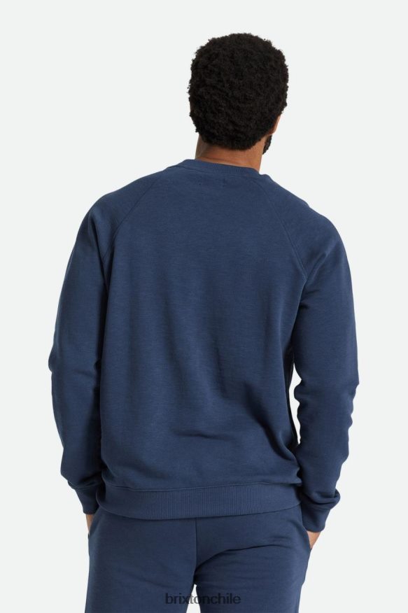 Brixton hombres equipo de terry francés slub P0BX28136 vestir azul marino lavado