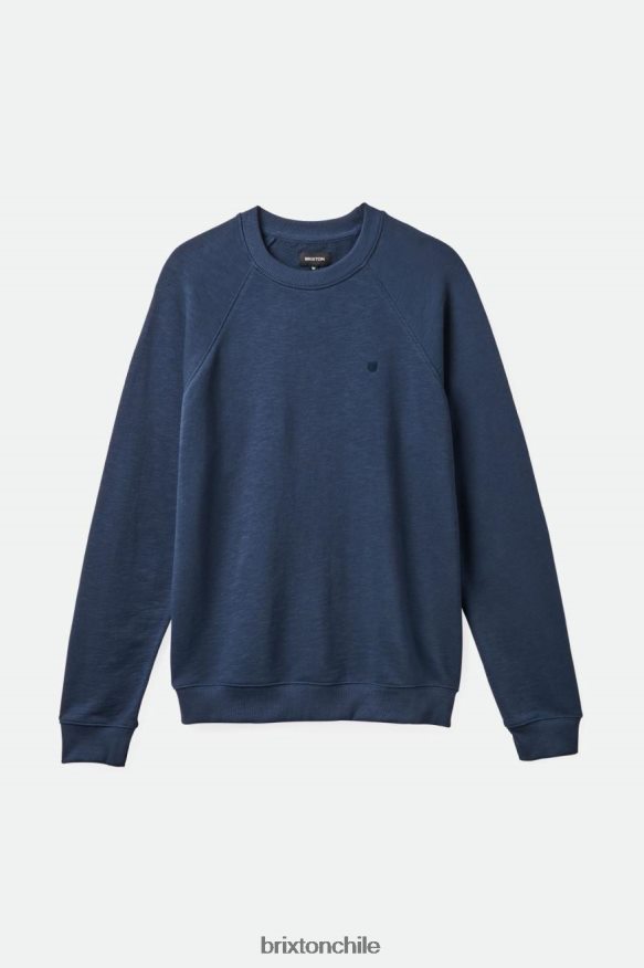 Brixton hombres equipo de terry francés slub P0BX28136 vestir azul marino lavado