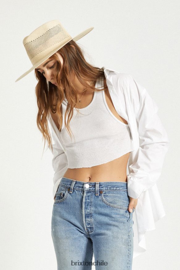 Brixton mujer ranchero de paja jo panamá P0BX28502 accesorios catalina arena