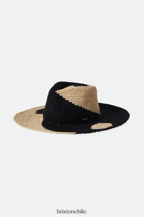 Brixton mujer sombrero de paja con motivo madeira P0BX28514 accesorios gorro blanco/negro