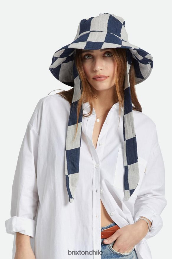 Brixton mujer sombrero de pescador plegable jaspe P0BX28532 accesorios azul marino lavado/gorra blanca