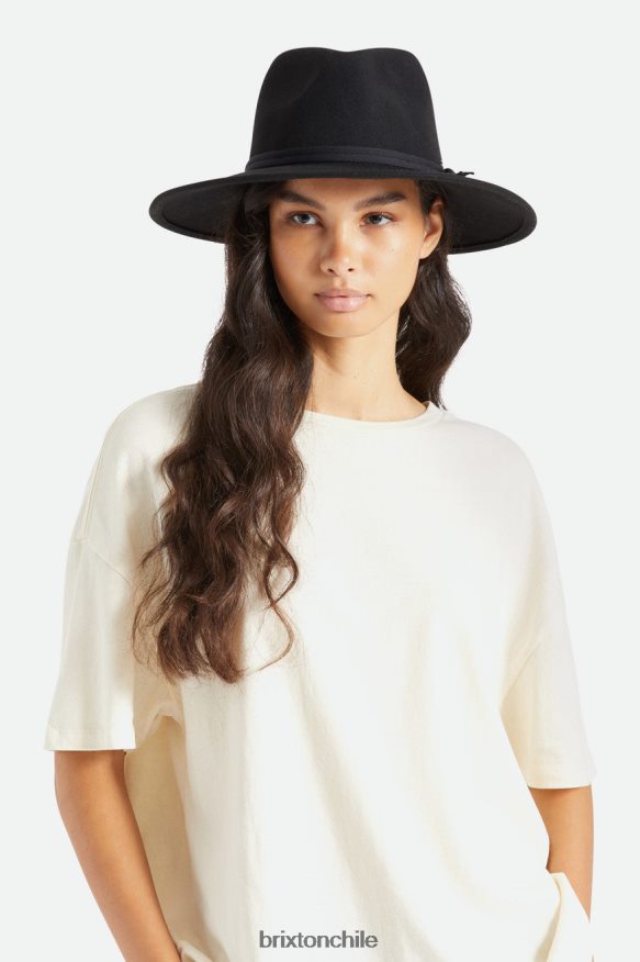 Brixton mujer sombrero plegable de fieltro joanna P0BX28527 accesorios negro