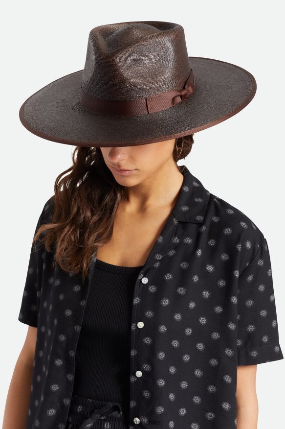 Brixton mujer sombrero ranchero de paja jo P0BX28516 accesorios marrón oscuro