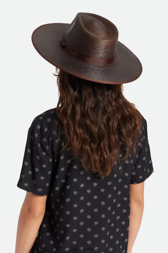 Brixton mujer sombrero ranchero de paja jo P0BX28516 accesorios marrón oscuro