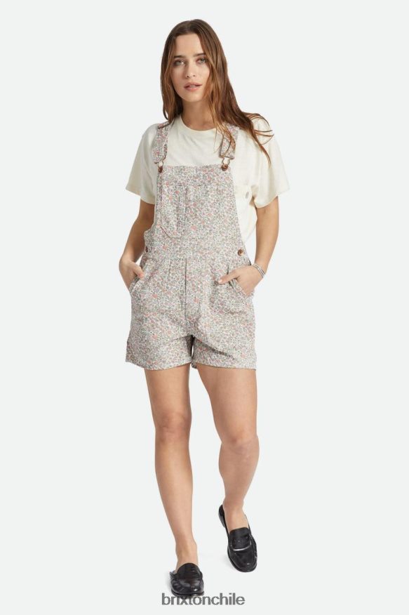Brixton mujer costa corta en general P0BX28486 vestir flores blancas