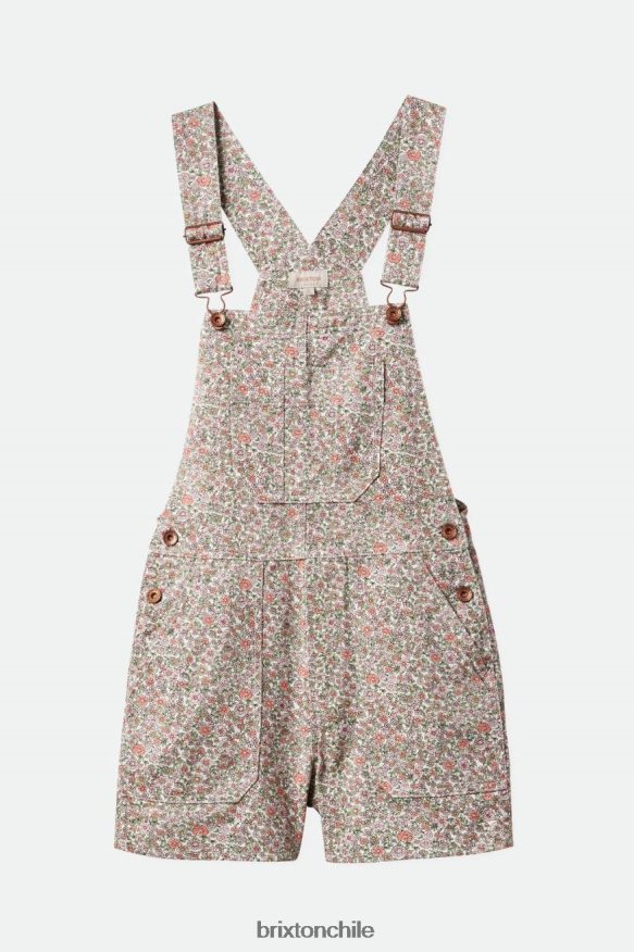 Brixton mujer costa corta en general P0BX28486 vestir flores blancas
