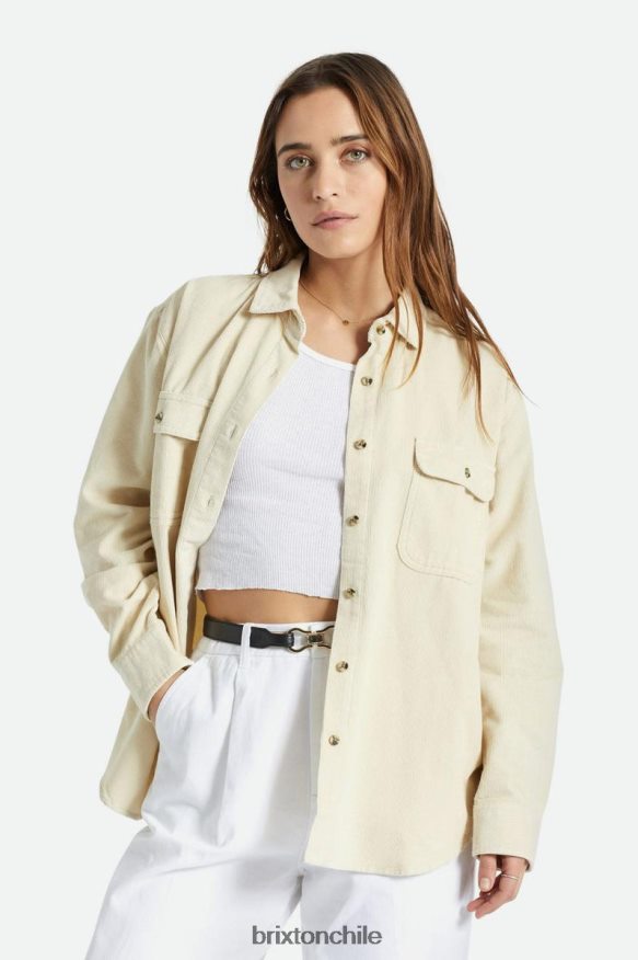 Brixton mujer sobrecamisa de pana Bowery Boy P0BX28441 vestir gorra blanca