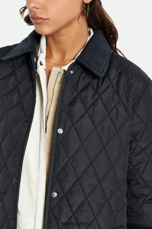Brixton mujer chaqueta de cuero P0BX28466 vestir negro