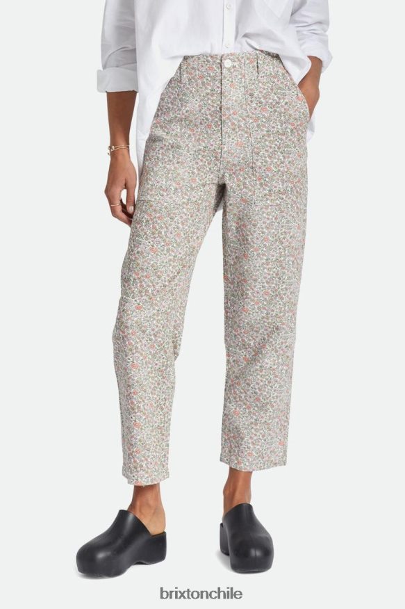 Brixton mujer pantalón vancouver P0BX28471 vestir flores blancas