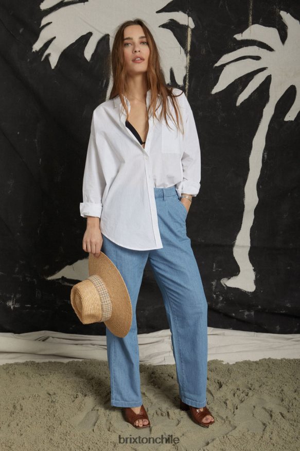 Brixton mujer pantalón victoriano P0BX28479 vestir índigo desteñido