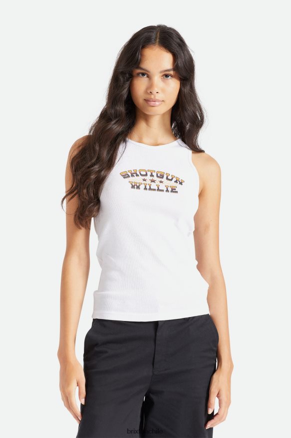 Brixton mujer camiseta sin mangas willie nelson escopeta P0BX28457 vestir blanco