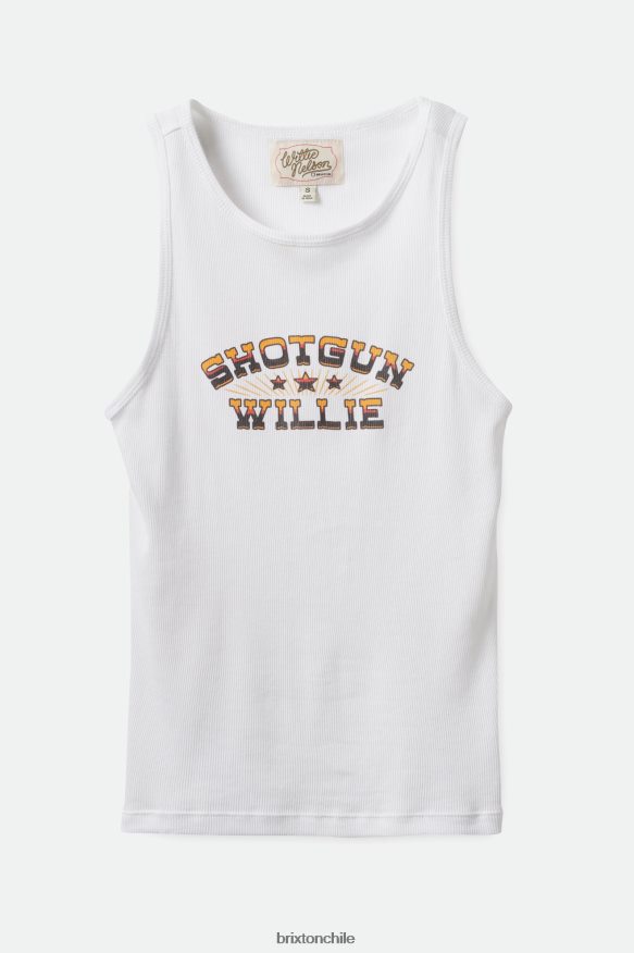Brixton mujer camiseta sin mangas willie nelson escopeta P0BX28457 vestir blanco