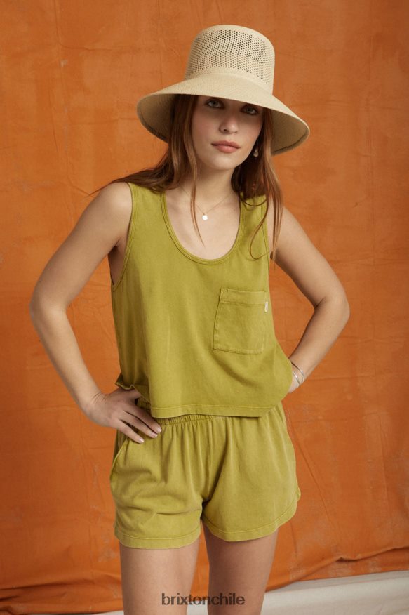 Brixton mujer tanque de bolsillo sin preocupaciones P0BX28436 vestir musgo