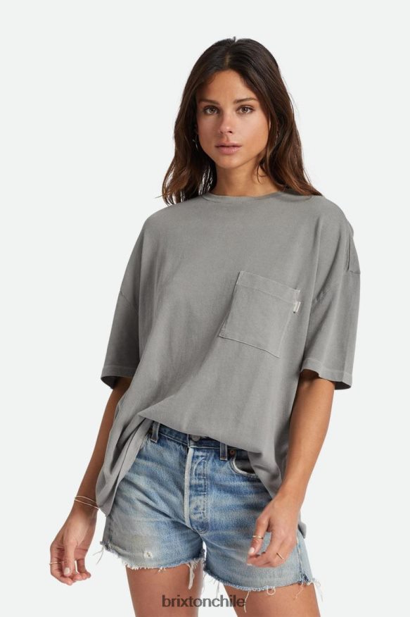 Brixton mujer camiseta extragrande con bolsillo de estilo boyfriend despreocupado P0BX28438 vestir negro lavado