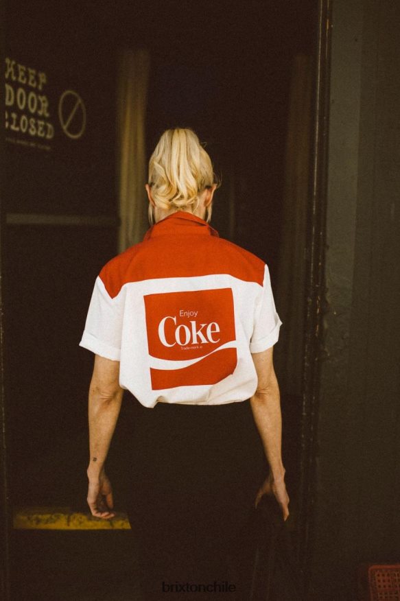 Brixton mujer bloque de búnker de coca-cola s / s tejido P0BX28456 vestir coca cola roja