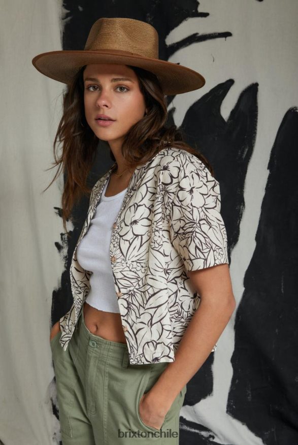 Brixton mujer indo lino s / s tejido P0BX28447 vestir gorra blanca
