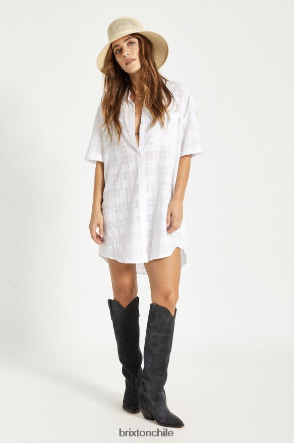 Brixton mujer vestido camisero leon s/s P0BX28421 vestir blanco