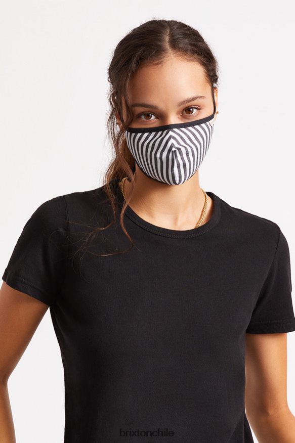 Brixton unisexo mascarilla antimicrobiana ligera P0BX28404 accesorios raya negra