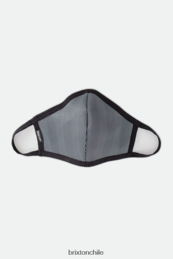 Brixton unisexo mascarilla reversible P0BX28396 accesorios raya de ingeniero negro